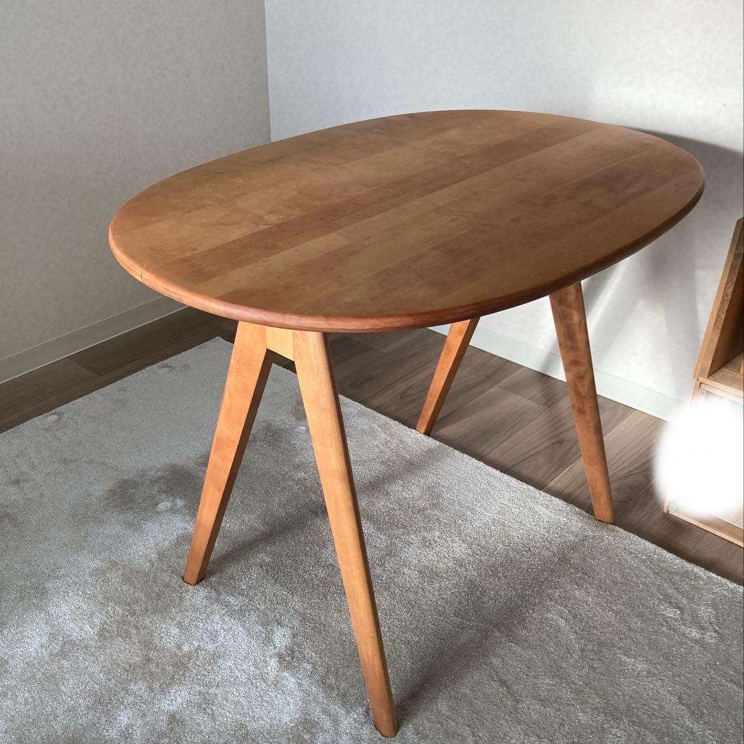 ダイニングテーブル&スツールセット　北欧,楕円，無垢，木製