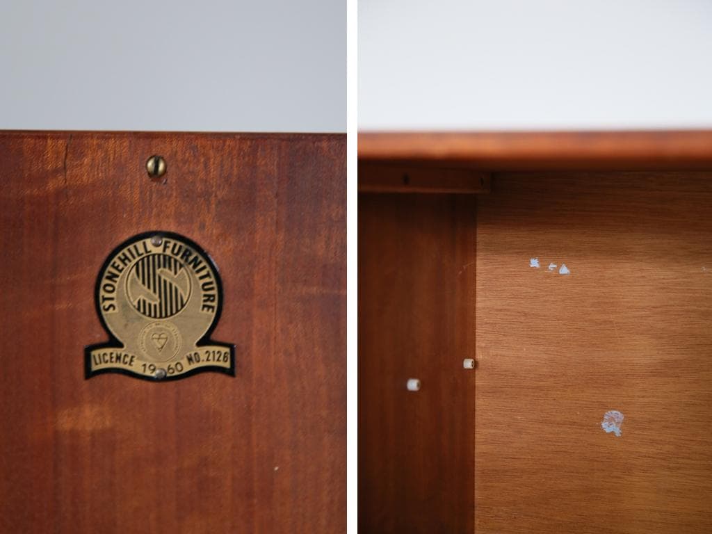 英国アンティークStonehill製サイドボード/木製机テレビ台(91-153)