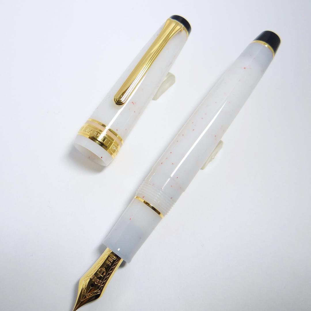 【訳有・状態良好】セーラー 万年筆 四季織 雪月空葉 雪椿 SAILOR