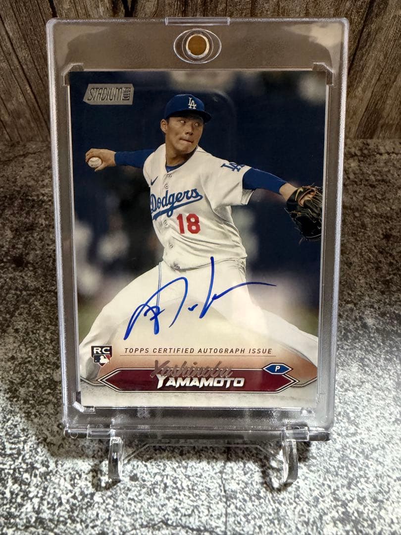 直筆サイン】山本由伸 2024 Stadium Club【おまけとマグホ付