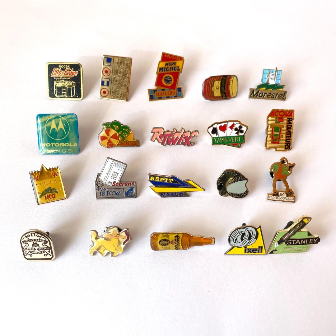 大量100個セット フランス ビンテージ ピンバッジ ピンズコレクション
