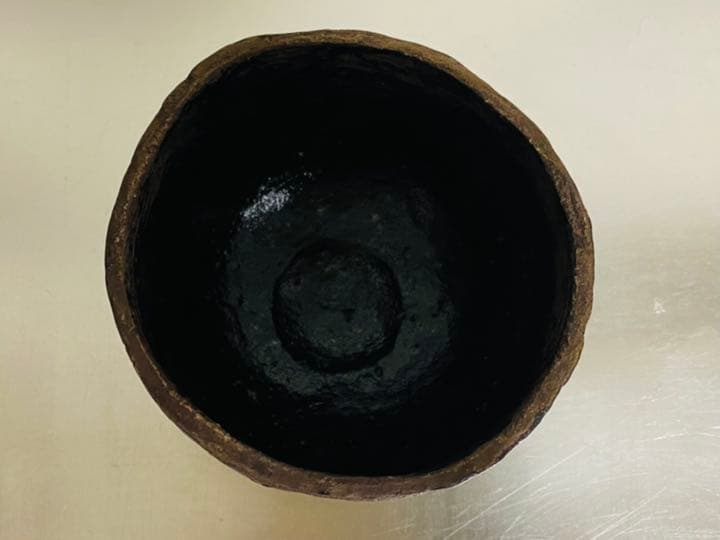 柳下秀器　黒茶碗　抹茶碗　茶道　銀座松屋個展にて購入