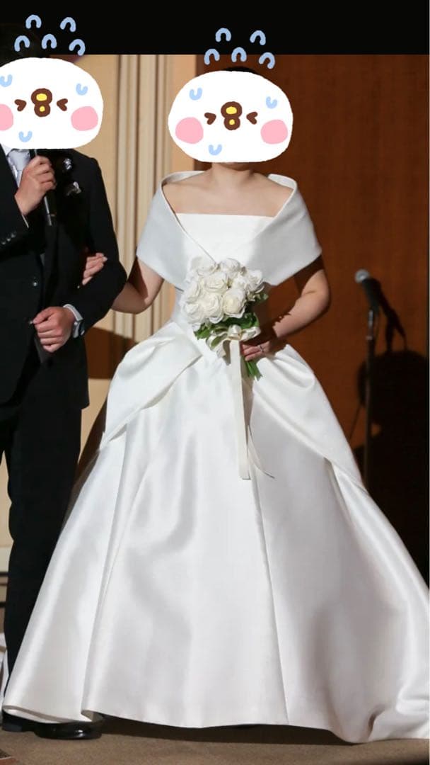 エマリーエ シンプルエリザベート11号 リボンボンネやベール等付