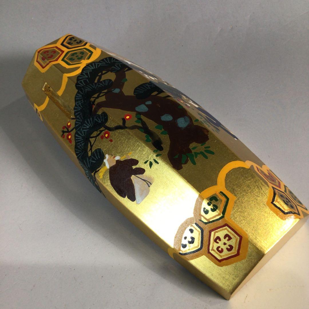 Ｐ２９９　香合　『南斎造』『高砂松竹梅文』『ぶりぶり香合』　共箱　茶道具