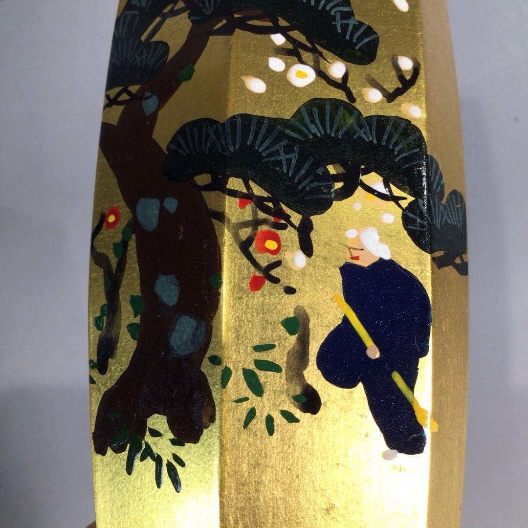 Ｐ２９９　香合　『南斎造』『高砂松竹梅文』『ぶりぶり香合』　共箱　茶道具