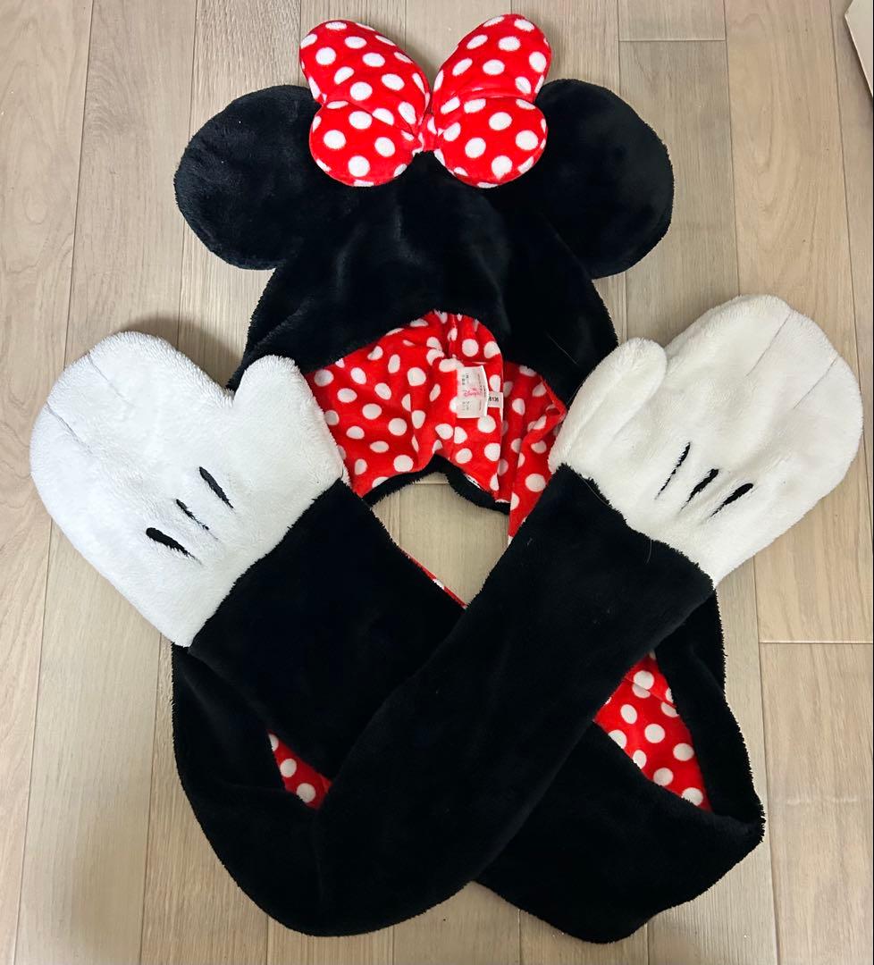 ディズニー ミニー マフラーキャップ ファンキャップ - メルカリ