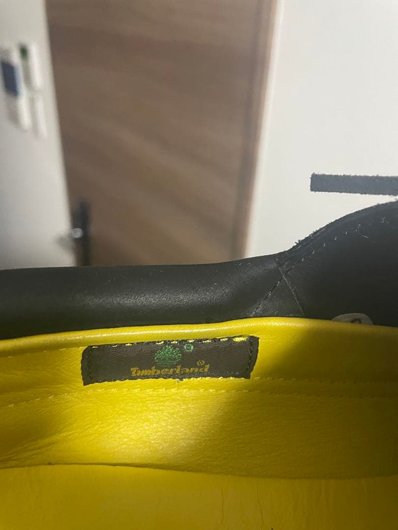 ティンバーランド　T imberland 黒いレザー モカシンスタイル靴