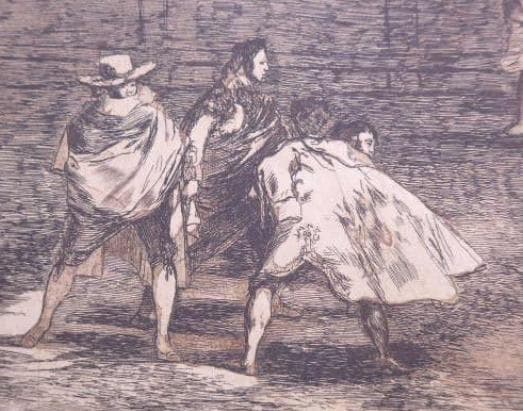 ゴヤの原盤から刷られたエッチング『闘牛士』10点　世界限定150