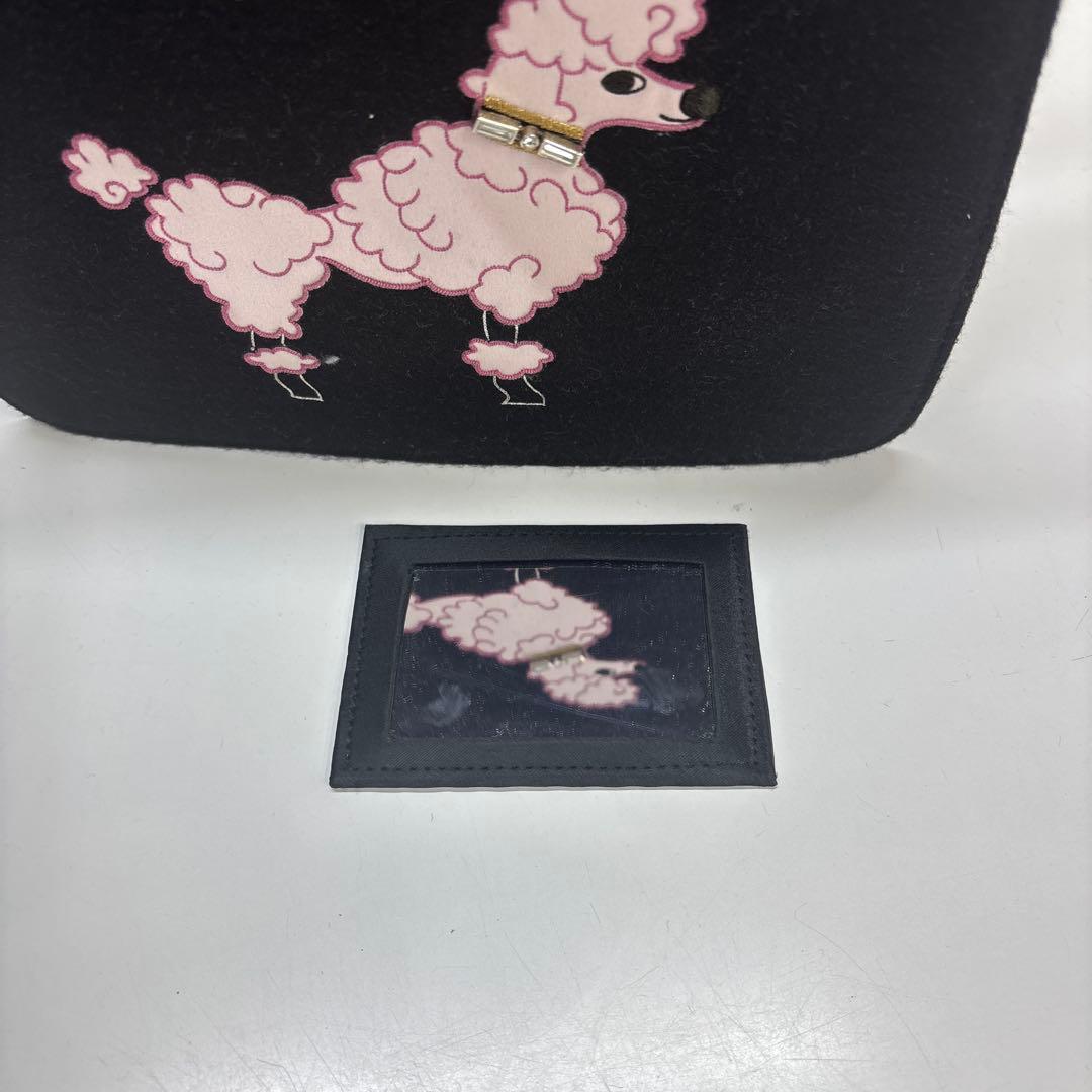 LULU GUINNESS 犬刺繍 パーティーバッグ　￼