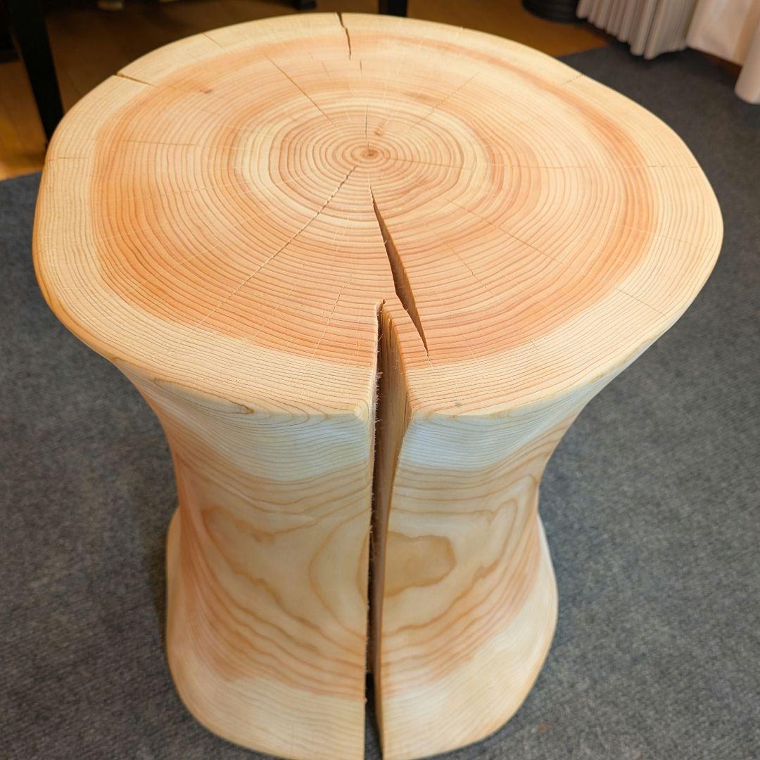outdoorman　檜①　丸太　椅子　スツール　高さ約40㎝