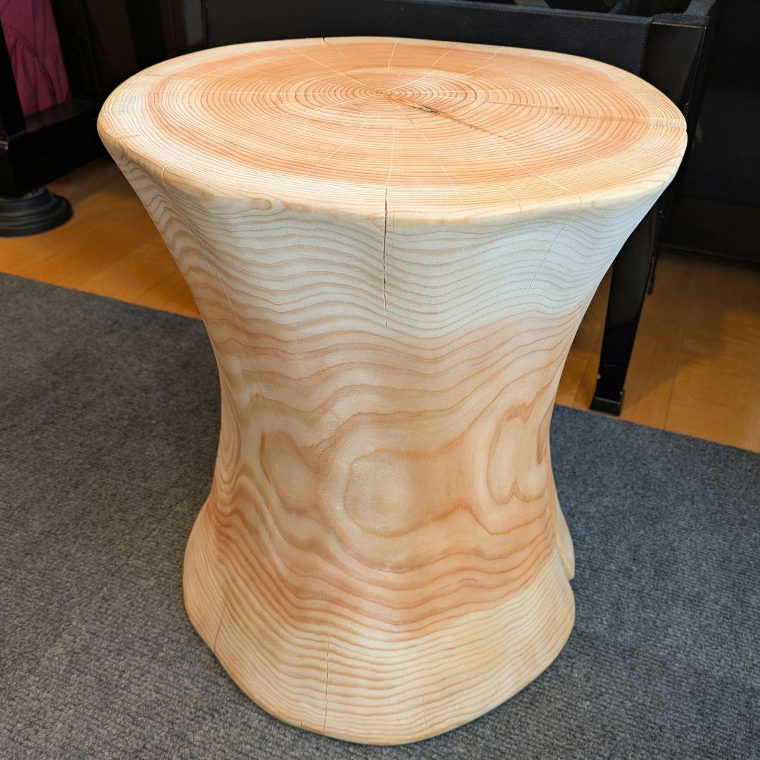 outdoorman　檜①　丸太　椅子　スツール　高さ約40㎝