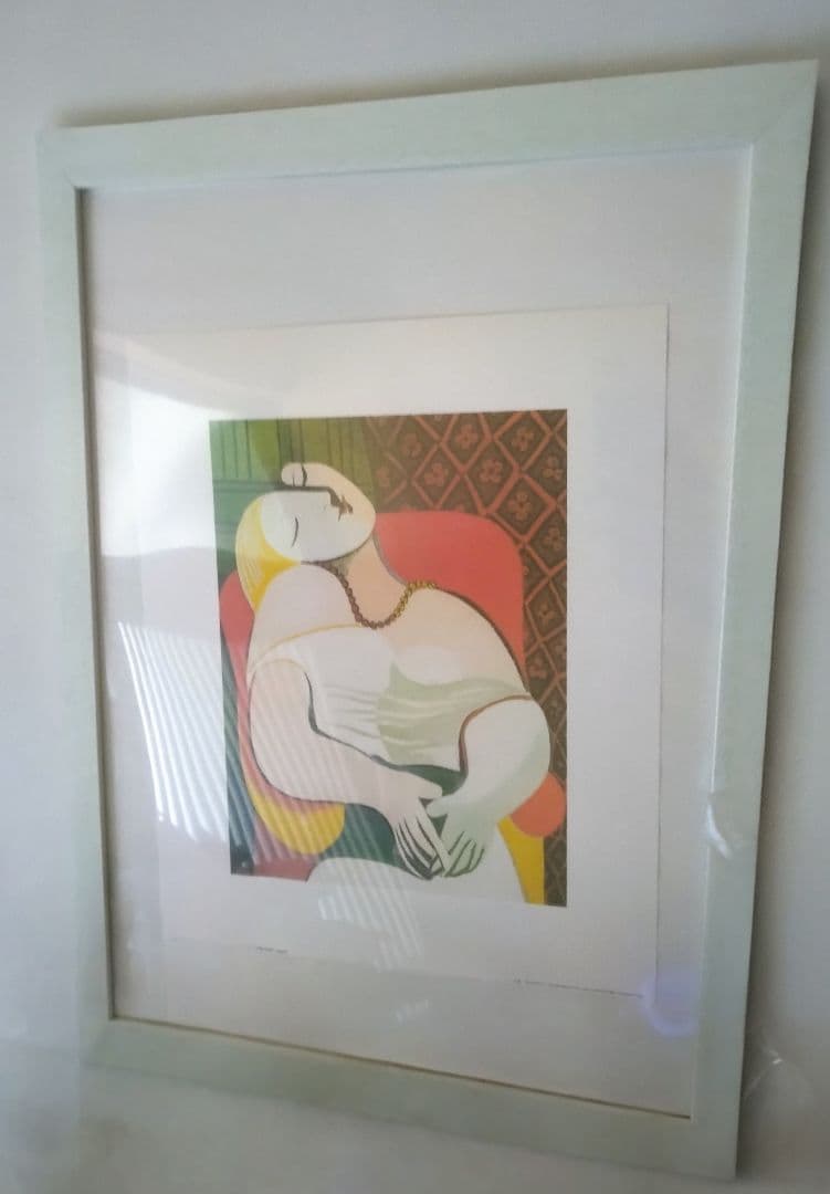 ピカソ ルレーブ「夢」 キュビズム 女性肖像画 イタリア製 ピカソ ルレーブ「夢」 キュビズム 女性肖像画 イタリア製