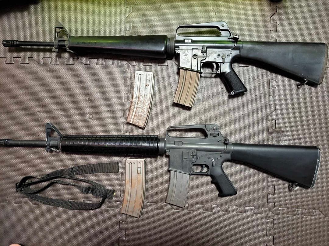 セット M16 GMC ガスガン ブラック マガジン4本付き (ジャンク)