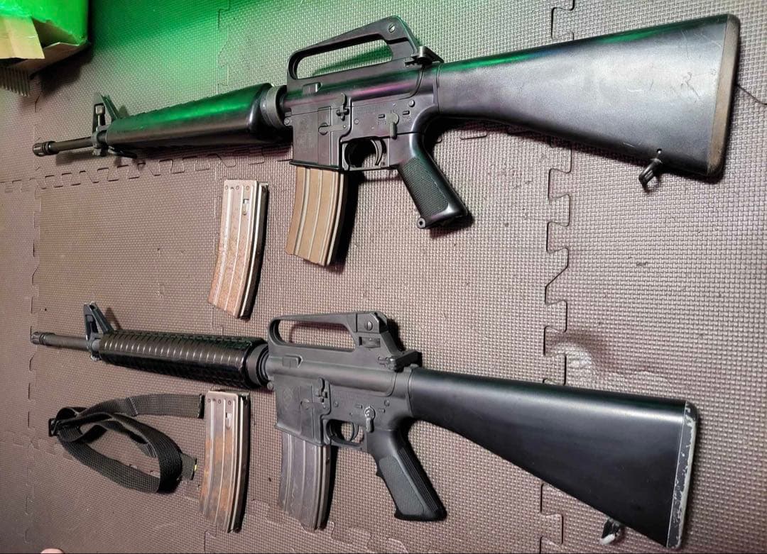 セット M16 GMC ガスガン ブラック マガジン4本付き (ジャンク)