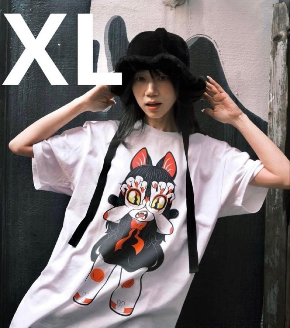 GRAPE BRAIN 戦慄！にぎるちゃん 222 Tシャツ 白＆黒 サイン入り