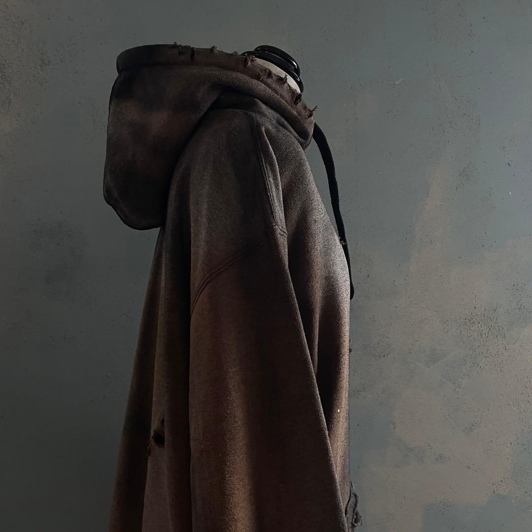 y2k“broken”激フェード“ダーク”2XO“boro hoodie