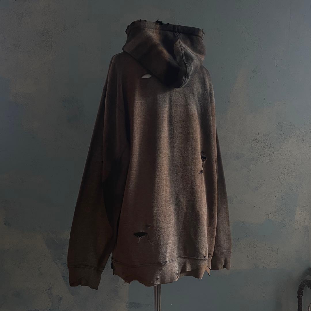 y2k“broken”激フェード“ダーク”2XO“boro hoodie