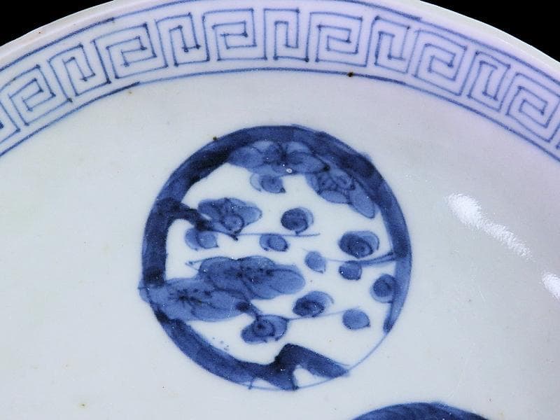 古伊万里 染付 丸紋に松竹梅の図 分銅型6寸皿 5枚 E674AS-CQl - メルカリ