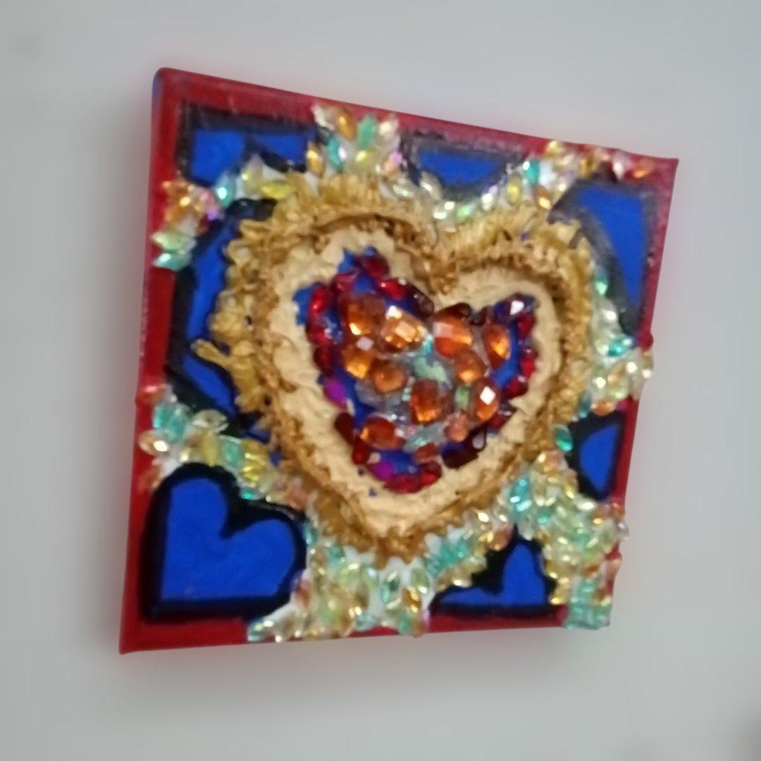 壁掛けアート　ハートシリーズ二枚セット