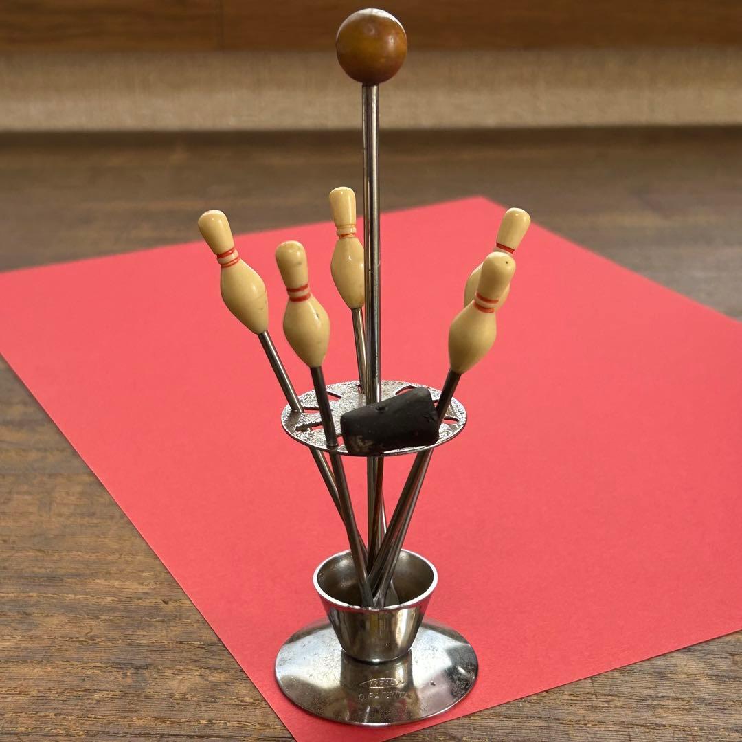 昭和レトロ ボウリングのピン型ピックセット - メルカリ