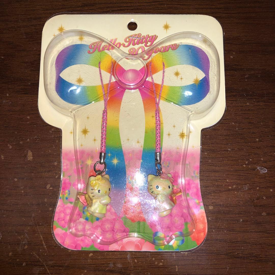 ハローキティ 30周年記念ストラップ キティ ミミィ 2点セット 根つき