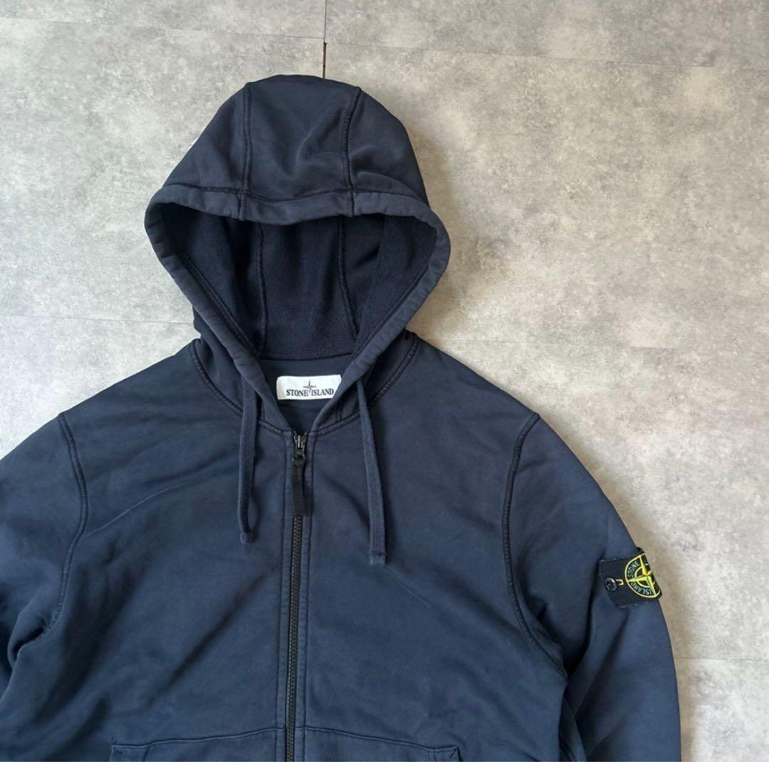 【希少モデル❗️】美品！stone  ジップパーカー　ネイビー　L
