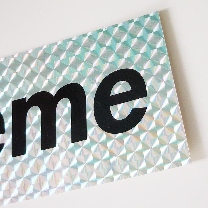 Supreme ホログラム ボックスロゴ ステッカー シルバー