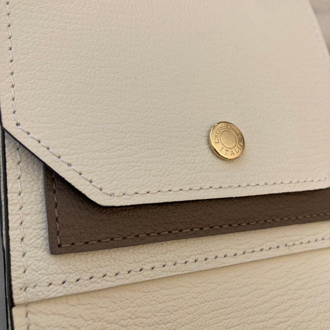 【新品未使用】定価4.6万円L’arcobalenoフラップショルダーウォレット