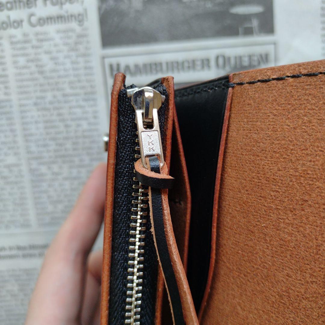 2.5層　ロングトラッカー　ウォレット　茶芯　栃木レザー