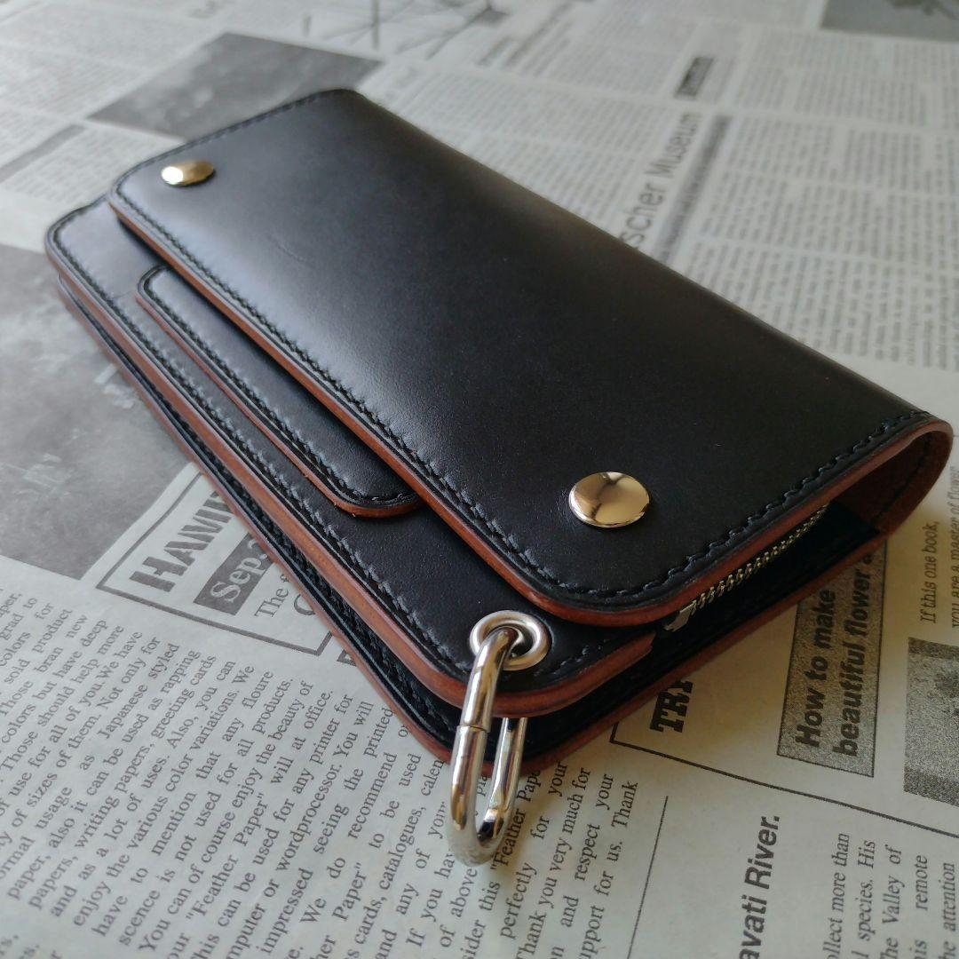 2.5層　ロングトラッカー　ウォレット　茶芯　栃木レザー