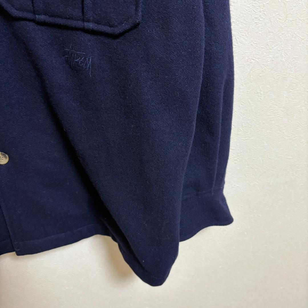 STUSSY CPOジャケット Sサイズ ウール 90s ネイビー