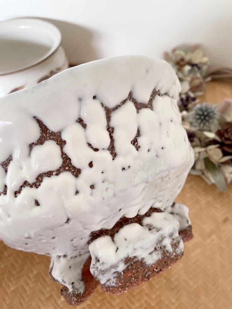 萩焼 山根清玩 鬼萩 割高台 新品 光彩庵 抹茶碗 陶器 茶器 茶道 - メルカリ