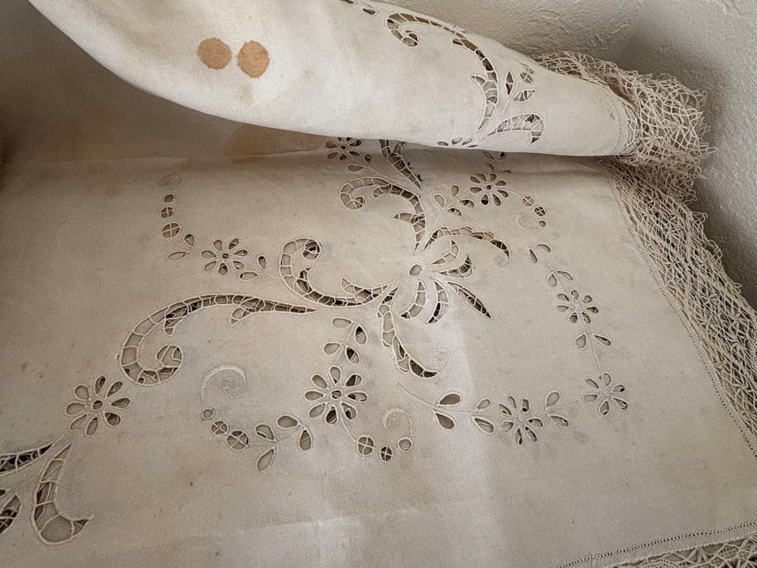 フランス 蚤の市 テーブルクロス リメイク ブロカント