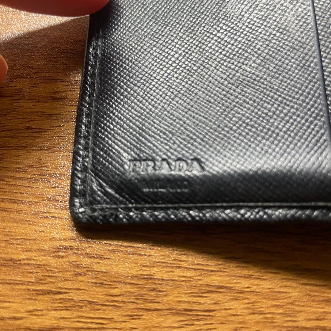 PRADA サフィアーノ 三つ折り財布 ブラック 正規品