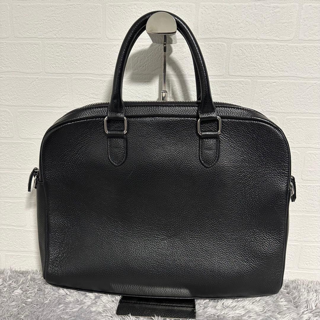 未使用級美品　MURA ムラ　ビジネスバッグ　ブラック　黒　レザー