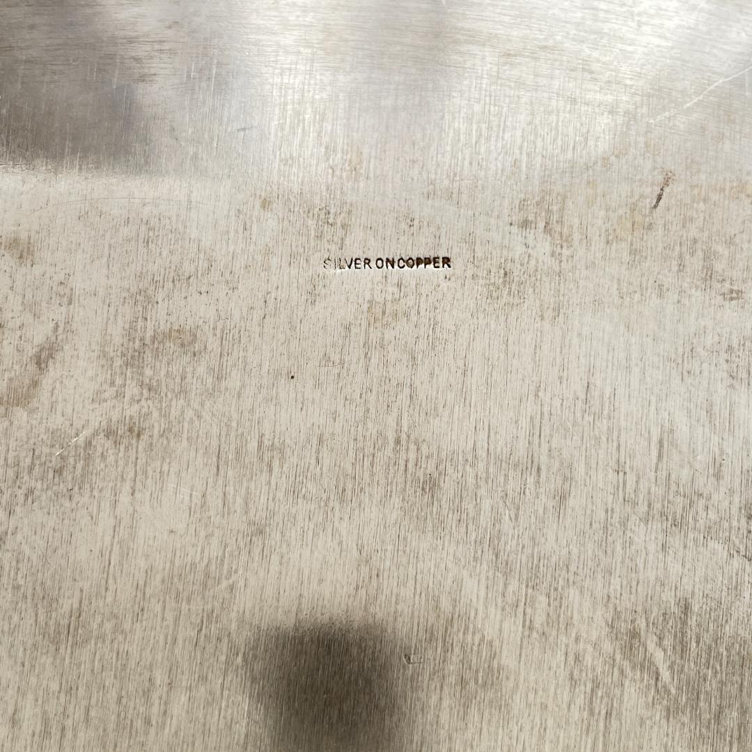 【英国】 透かしのギャラリートレー 41cm　 クロウフット 大盤！！