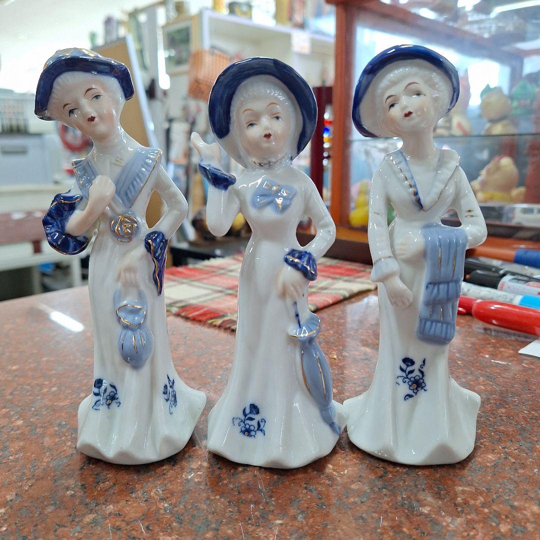 ビクトリアン風 陶器製女性像