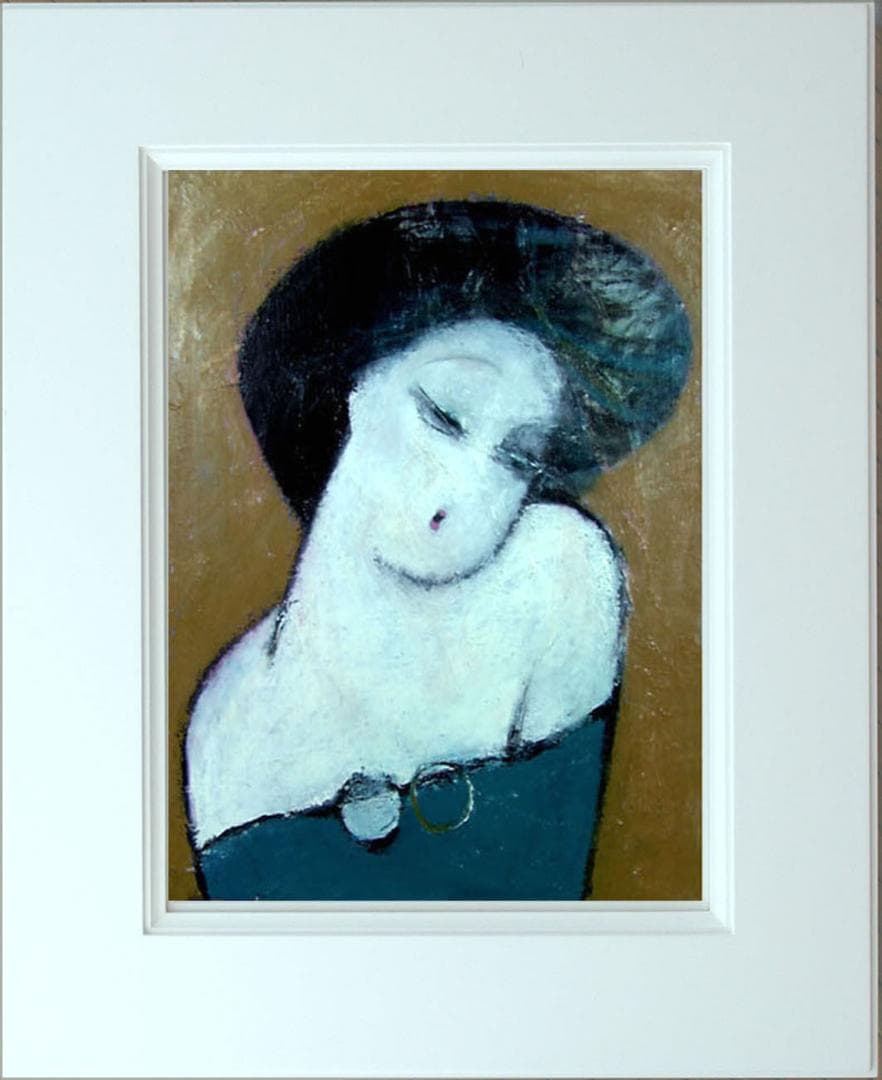 油絵 菅家令子 絵 絵画 インテリア F8-42023 人物 女性像