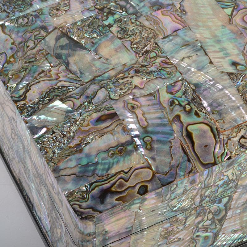 朝鮮美術　漆塗　螺鈿細工　文箱　M　R7345B