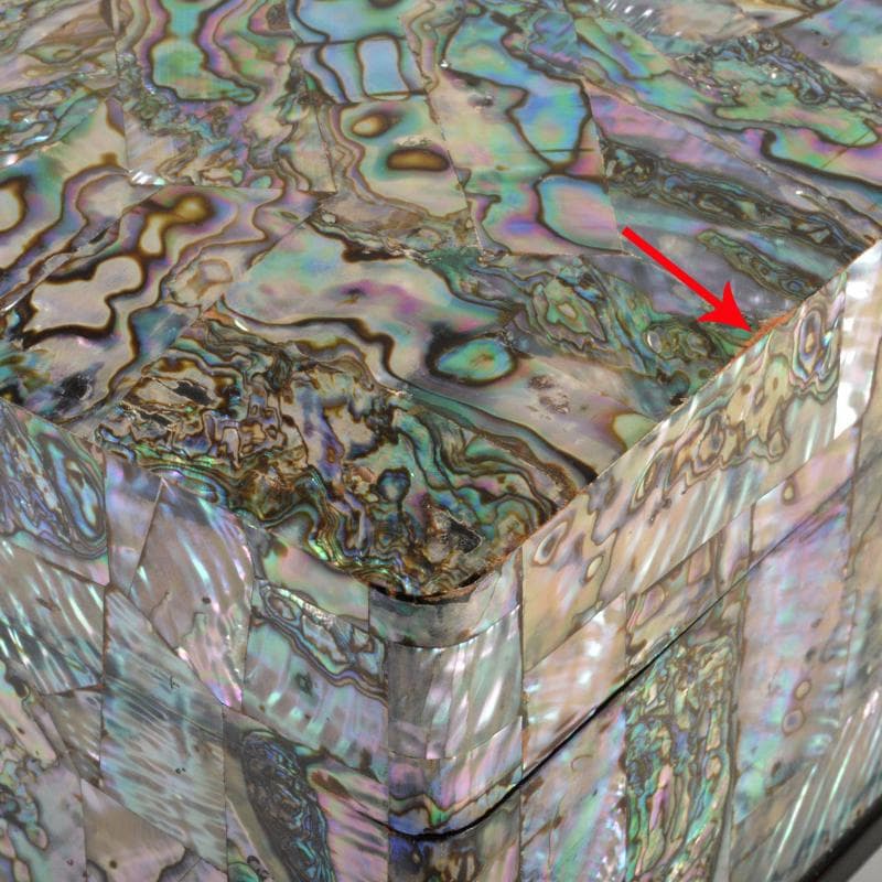 朝鮮美術　漆塗　螺鈿細工　文箱　M　R7345B