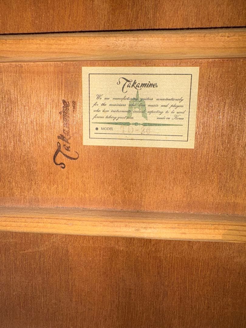 値下！】アコースティックギター、6弦、ケース付き、タカミネ、1962年