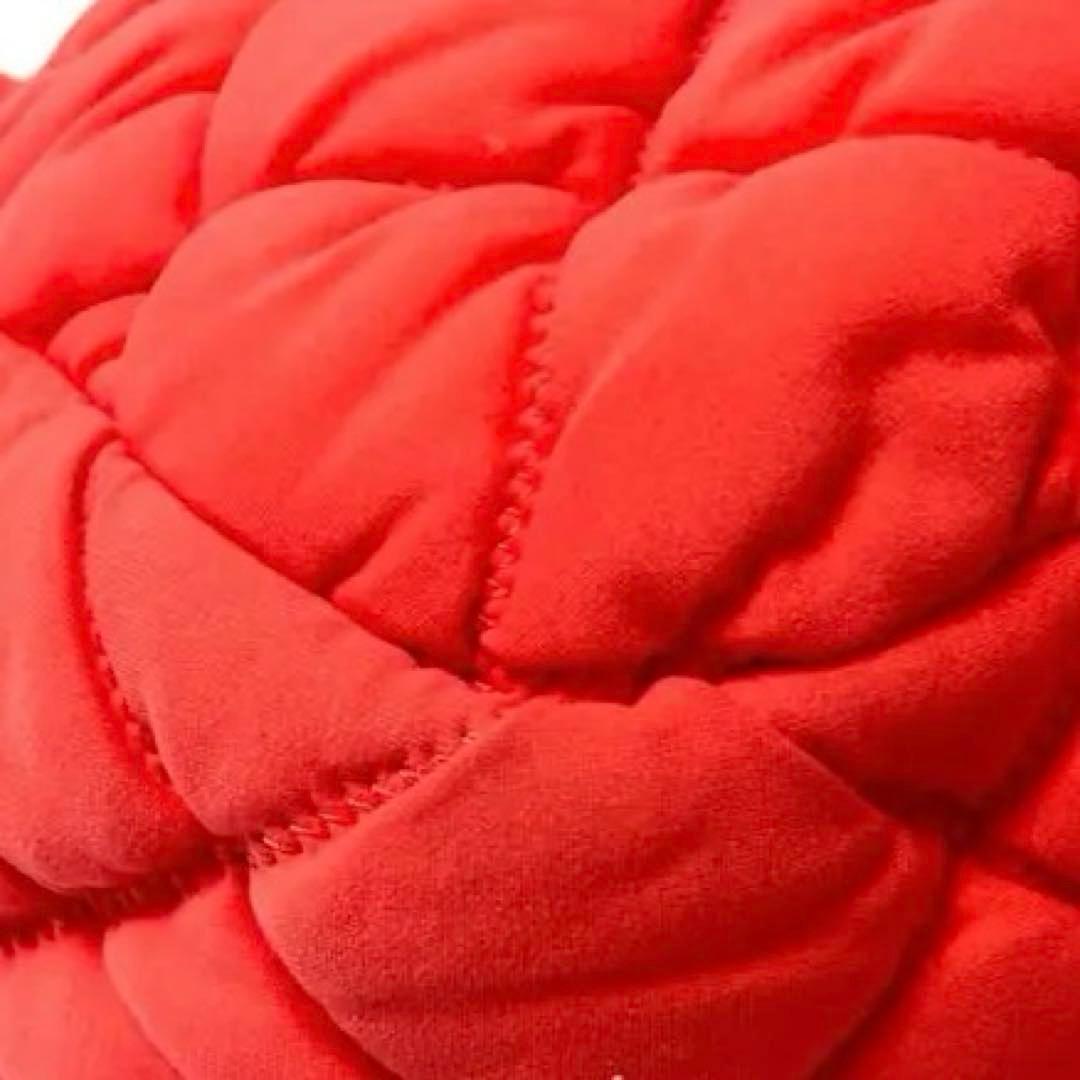 シャネル　マトラッセ コットン　バブルキルトチェーン　ショルダーバッグ　赤