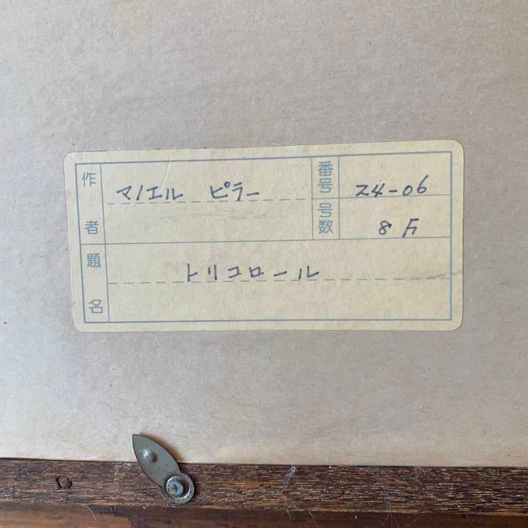 『マノエル・ピラー(Manuel Pillar)／トリコロール』8F号／油彩画