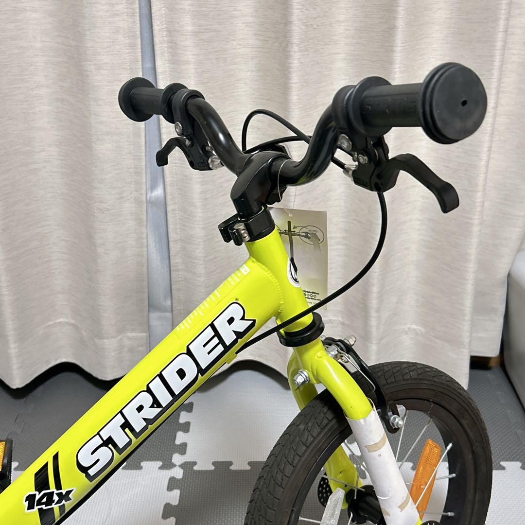 極美品/希少カラー】STRIDER 14X ライムイエロー/説明書・部品付 極美