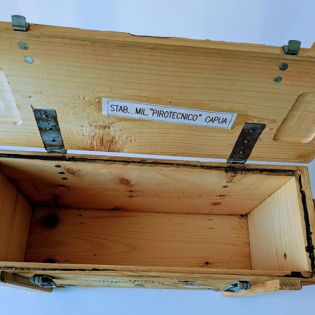 90s イタリア軍 アムニッション ウッドボックス 収納　ミリタリー　実物　軍物