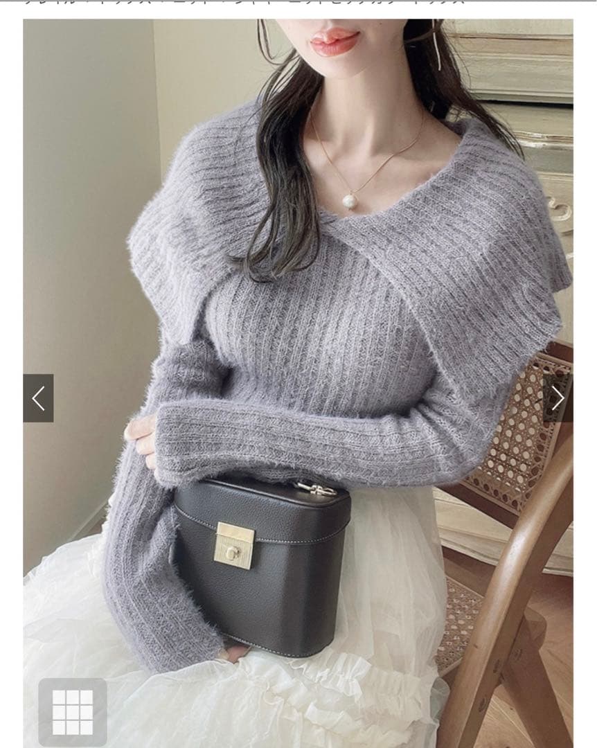 シャギーニットビッグカラートップス [kz299] GRL グレイル - メルカリ