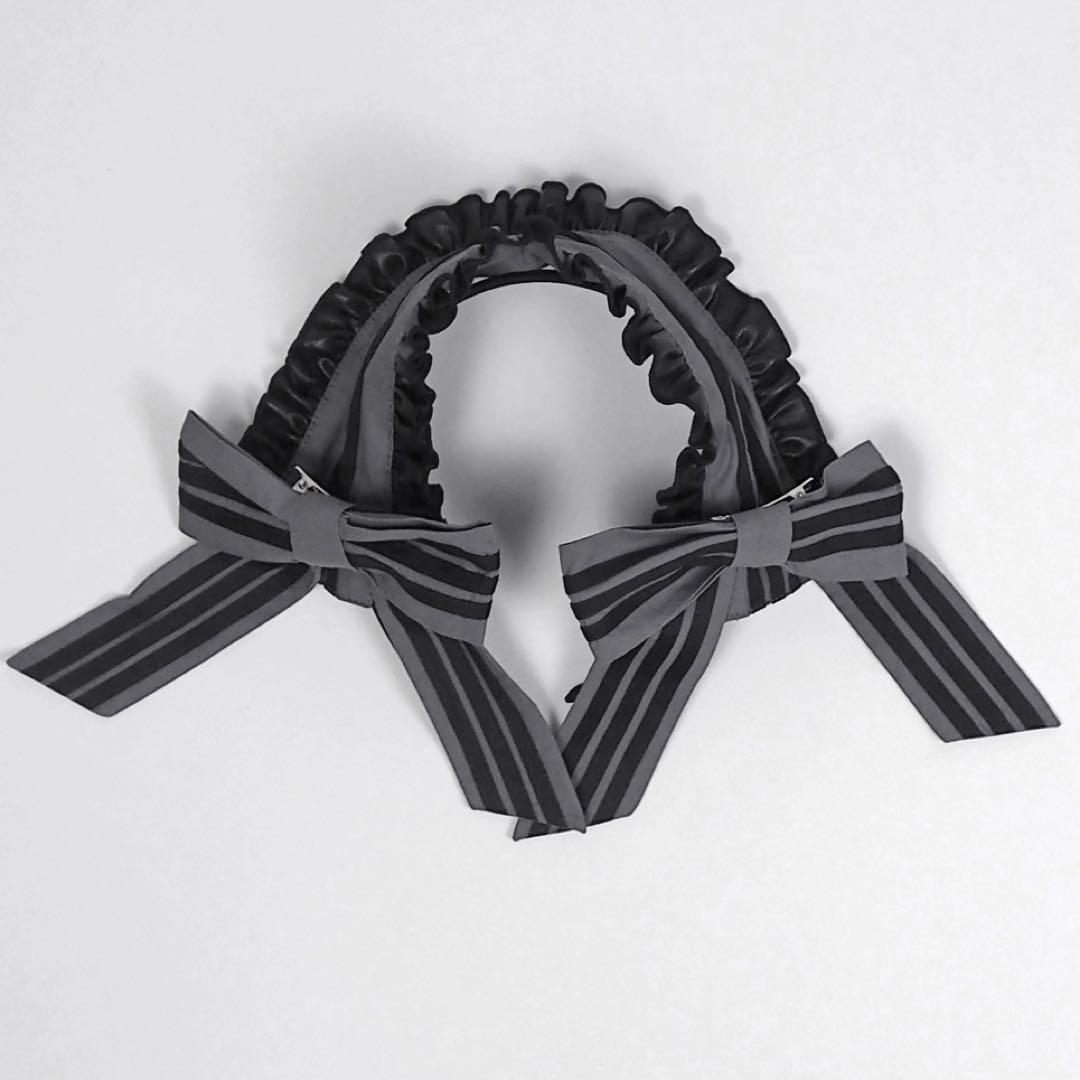 【HIDOLATRALTHEODOL】 リボンジャージヘッドドレス グレー