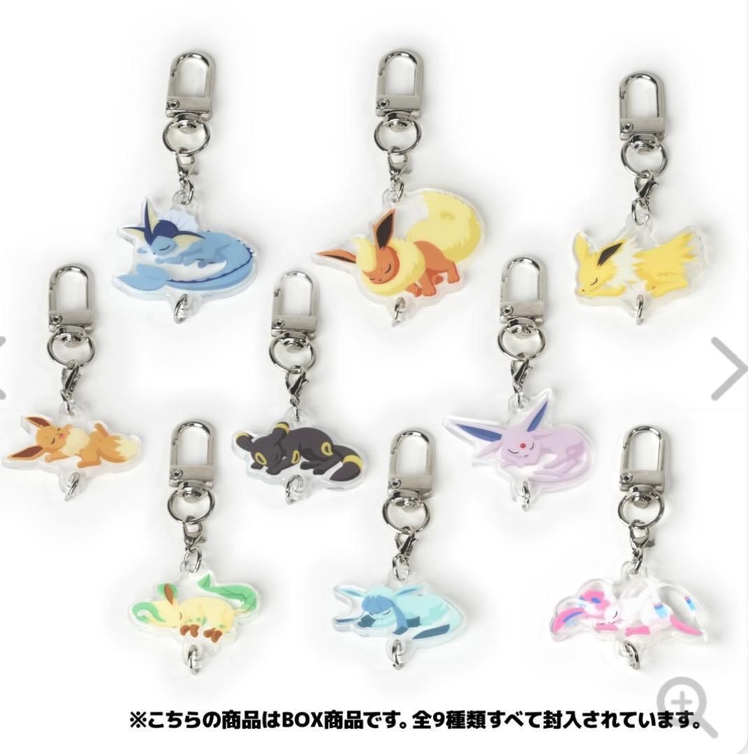 ポケモンスリープ つながるアクリルチャーム イーブイフレンズ コンプBOX 9種