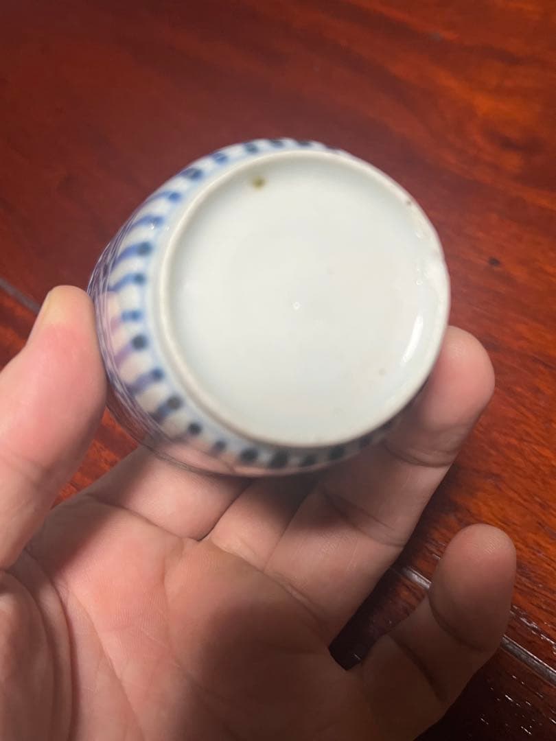 古伊万里　蛸唐草　唐草　たこ唐草　覗き猪口　のぞき　酒器　民藝　民芸　柿右衛門