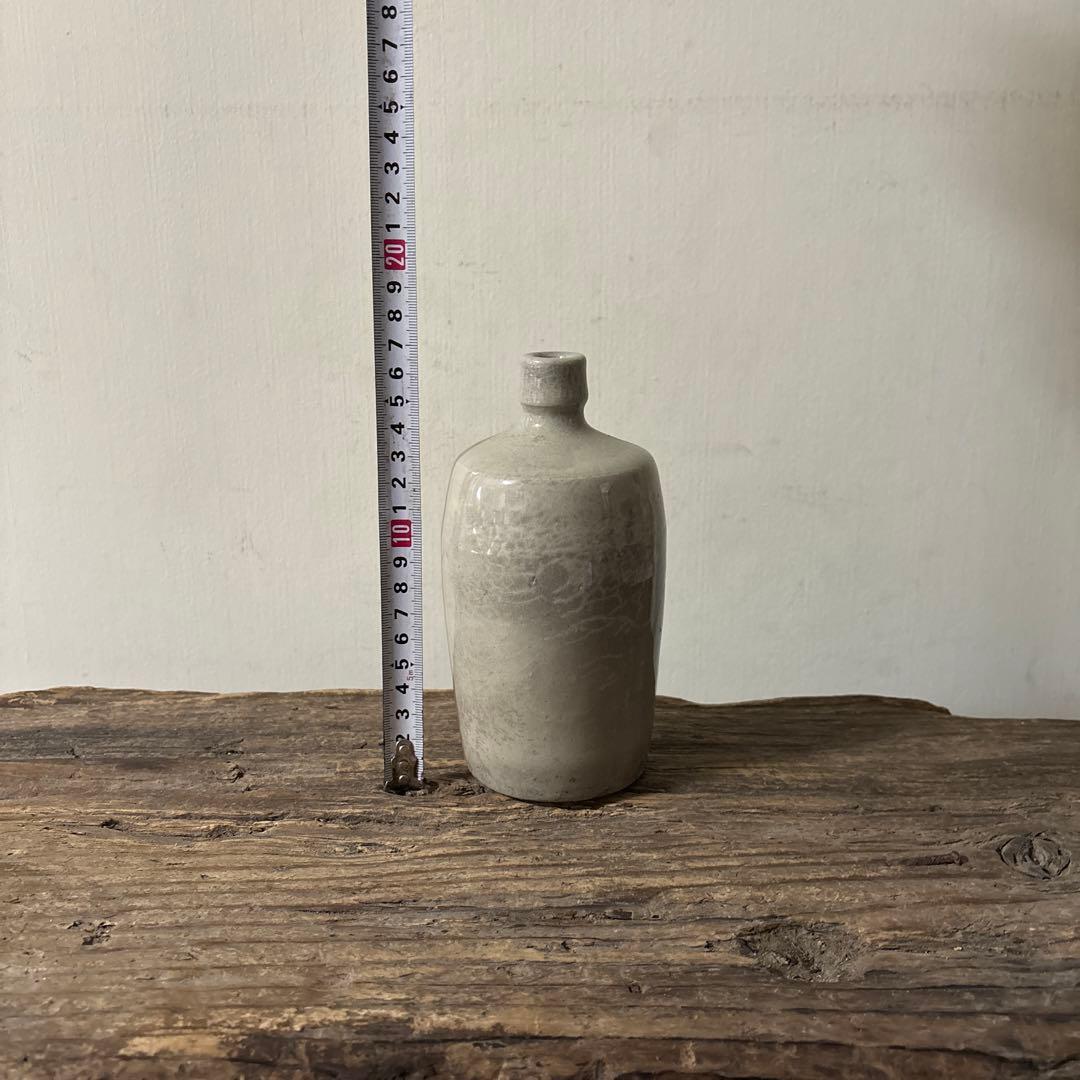灰釉徳利 アンティーク 花器 古道具 骨董 貧乏徳利 古民芸 検;白洲正子